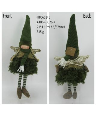SANTA LILA Figura pluszowa Anioł Dziewczynka 15x10x32/54cm siedząca