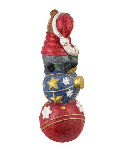 SANTA LILA Figura Miś LED 24,5x24,5x65cm