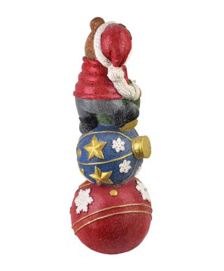 SANTA LILA Figura Miś LED 24,5x24,5x65cm