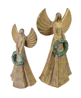 SANTA LILA Figura Anioł LED 20x13x40cm
