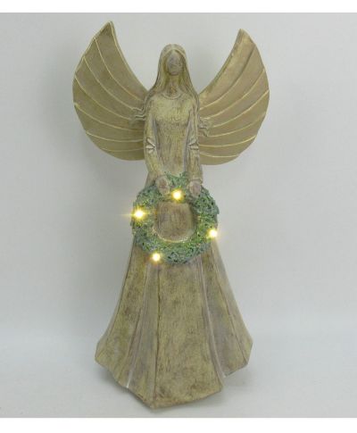 SANTA LILA Figura Anioł LED 16,5x11x31,5cm