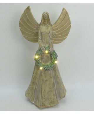 SANTA LILA Figura Anioł LED 16,5x11x31,5cm
