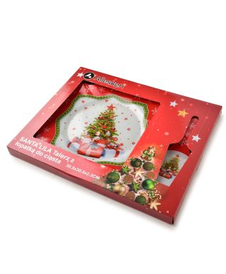 SANTA LILA Talerz z łopatką do ciasta 30,5x30,5x2,3cm