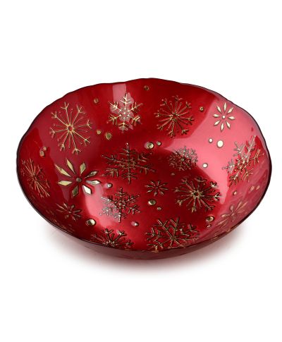 SANTA LILA Misa dekoracyjna 31x31x7,7cm czerwona