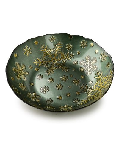 SANTA LILA Misa dekoracyjna 31x31x7,7cm zielona