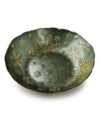 SANTA LILA Misa dekoracyjna 31x31x7,7cm zielona