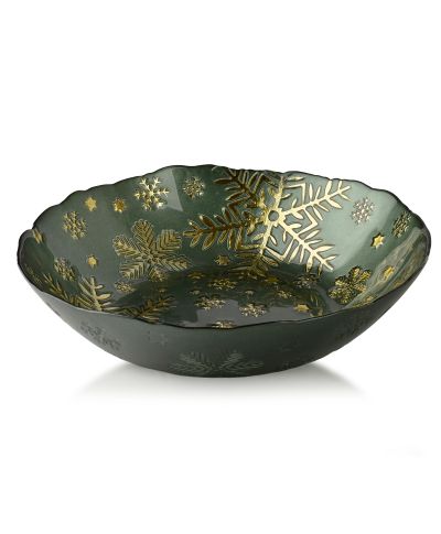 SANTA LILA Misa dekoracyjna 31x31x7,7cm zielona