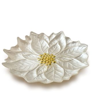 FLOWIE Talerz 31,5x31,5x3,6cm biały