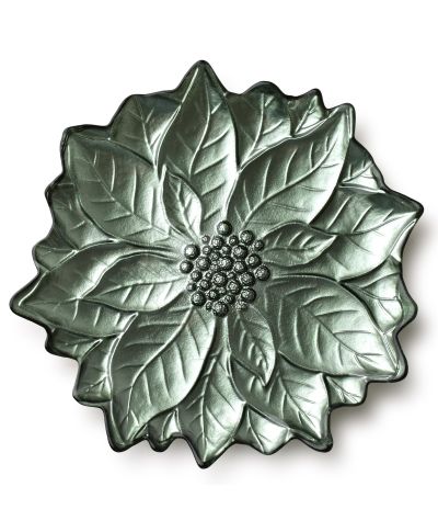 FLOWIE Talerz 31,5x31,5x3,6cm zielony