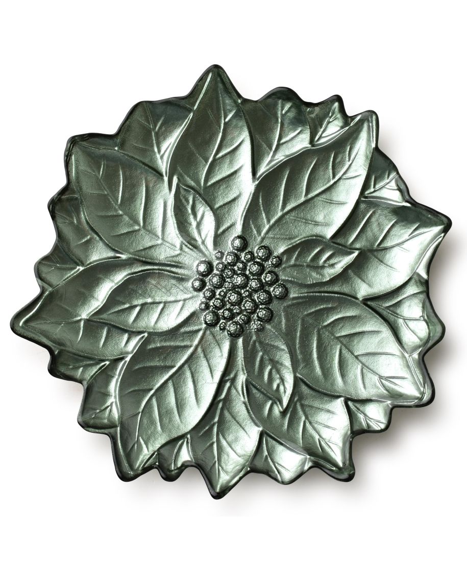 FLOWIE Talerz 31,5x31,5x3,6cm zielony