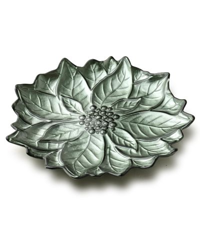 FLOWIE Talerz 31,5x31,5x3,6cm zielony