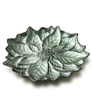 FLOWIE Talerz 31,5x31,5x3,6cm zielony