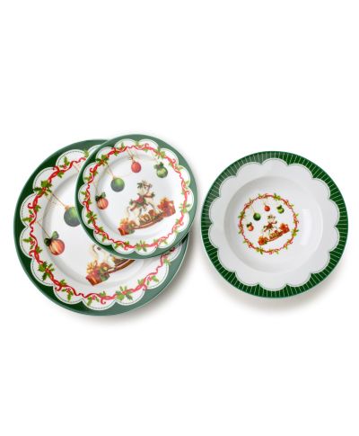 SANTA LILA Komplet 3 talerzy 22cm 300ml/ 19/27cm