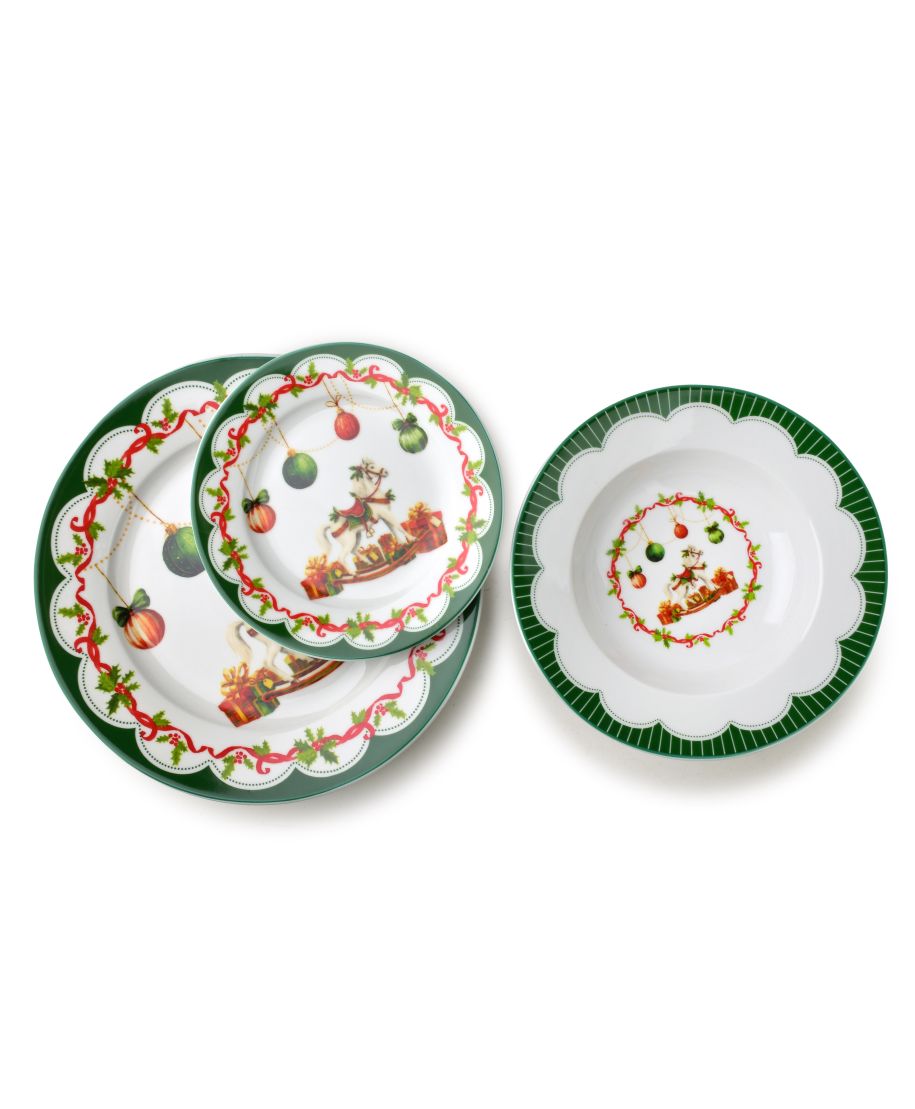 SANTA LILA Komplet 3 talerzy 22cm 300ml/ 19/27cm