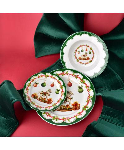 SANTA LILA Komplet 3 talerzy 22cm 300ml/ 19/27cm