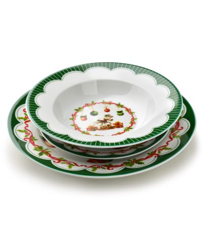 SANTA LILA Komplet 3 talerzy 22cm 300ml/ 19/27cm