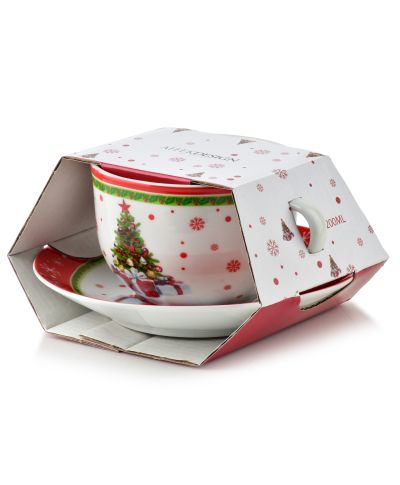 SANTA LILA Filiżanka ze spodkiem 200ml 9x14x7cm obejma