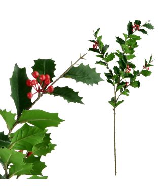 VIRIDIS Kwiat sztuczny Ostrokrzew 90cm gałązka