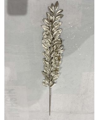 VIRIDIS Gałązka ozdobna listki 70cm szampańska