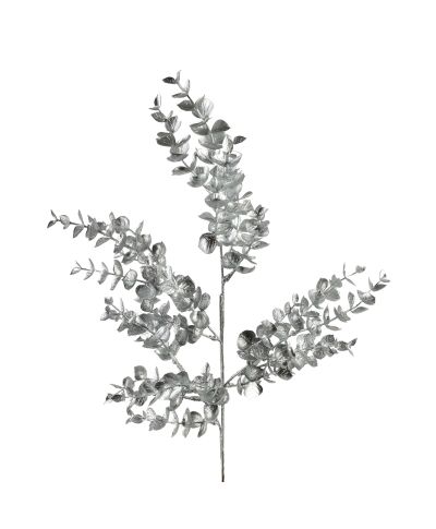 VIRIDIS Gałązka ozdobna 60cm srebrna