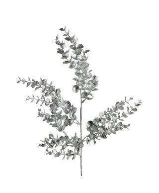 VIRIDIS Gałązka ozdobna 60cm srebrna