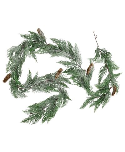 VIRIDIS Girlanda ośnieżona szyszki 180cm