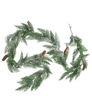 VIRIDIS Girlanda ośnieżona szyszki 180cm