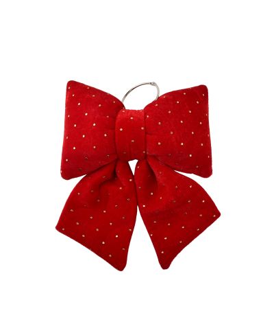 SANTA LILA Kokarda 22x28cm czerwona cyrkonia