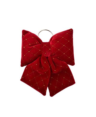 SANTA LILA Kokarda 22x28cm bordowa kratka