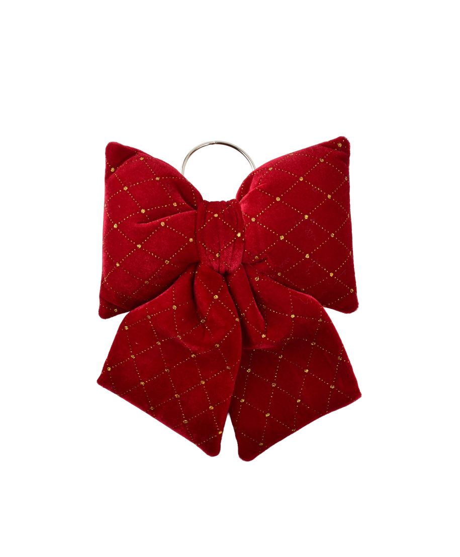 SANTA LILA Kokarda 22x28cm bordowa kratka