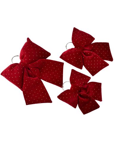 SANTA LILA Kokarda 25x30cm bordowy cyrkonia