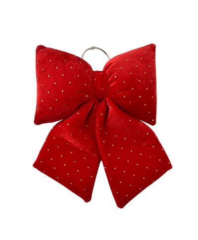 SANTA LILA Kokarda 25x30cm czerwona cyrkonia