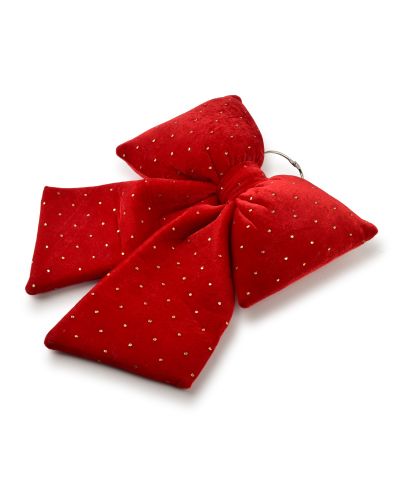 SANTA LILA Kokarda 25x30cm czerwona cyrkonia