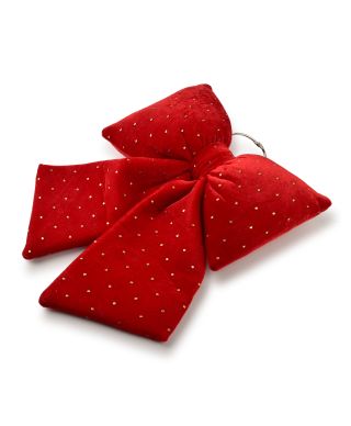 SANTA LILA Kokarda 25x30cm czerwona cyrkonia