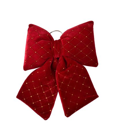 SANTA LILA Kokarda 25x30cm bordowy kratka