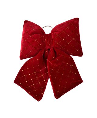 SANTA LILA Kokarda 25x30cm bordowy kratka