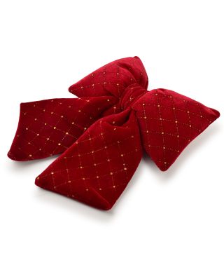 SANTA LILA Kokarda 25x30cm bordowy kratka