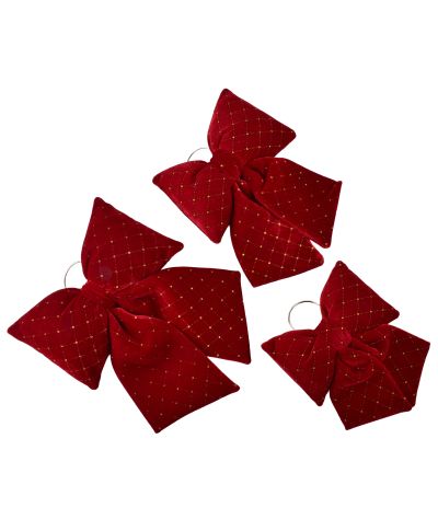 SANTA LILA Kokarda 25x30cm bordowy kratka