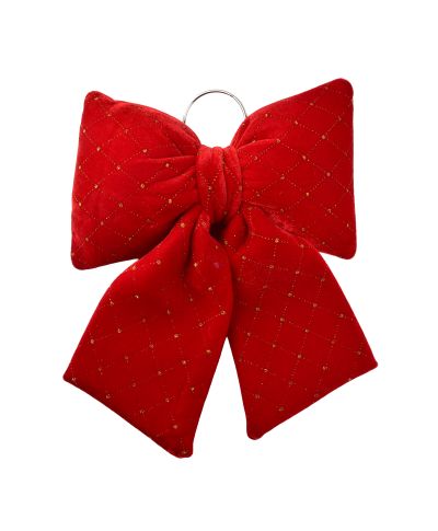 SANTA LILA Kokarda 25x30cm czerwona kratka