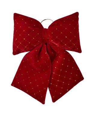 SANTA LILA Kokarda 30x40cm bordowa kratka
