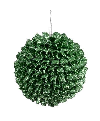 SANTA LILA Bombka 10cm zdobiona styropianowa