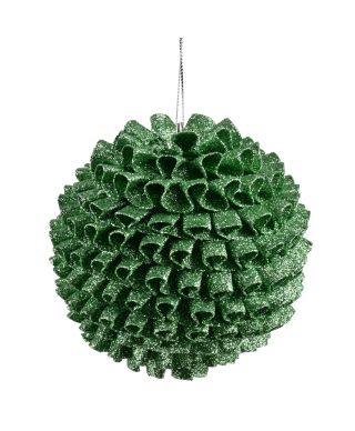 SANTA LILA Bombka 10cm zdobiona styropianowa