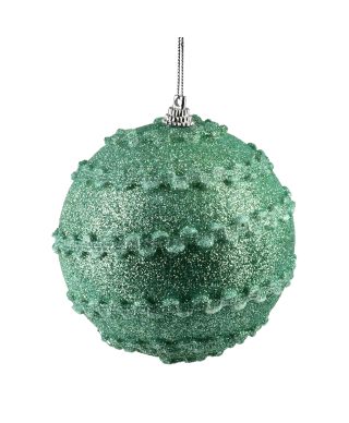SANTA LILA Bombka 10cm zdobiona styropianowa