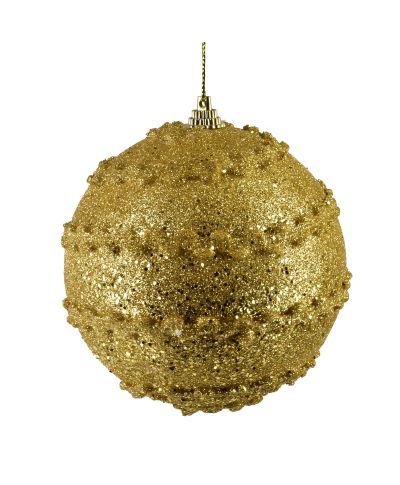 SANTA LILA Bombka 10cm zdobiona styropianowa