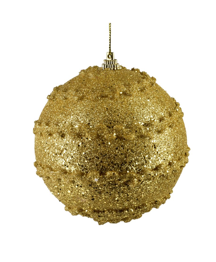 SANTA LILA Bombka 10cm zdobiona styropianowa