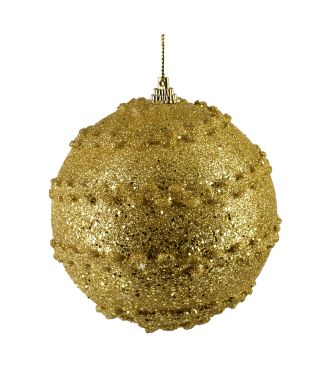 SANTA LILA Bombka 10cm zdobiona styropianowa