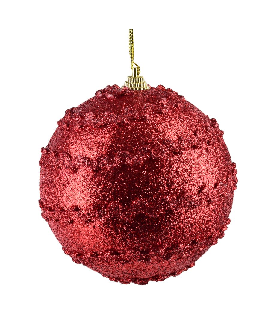SANTA LILA Bombka 10cm zdobiona styropianowa