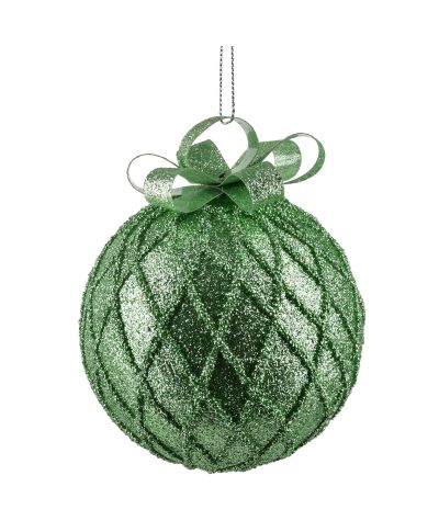 SANTA LILA Bombka 10cm zdobiona styropianowa