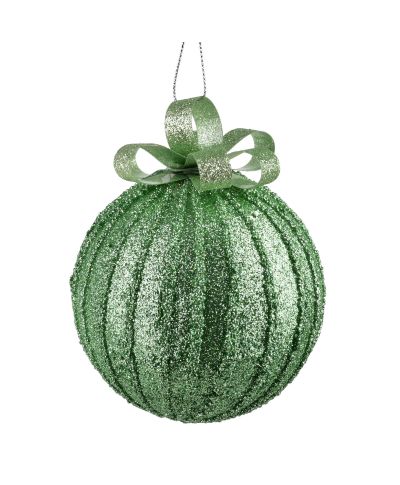 SANTA LILA Bombka 10cm zdobiona styropianowa