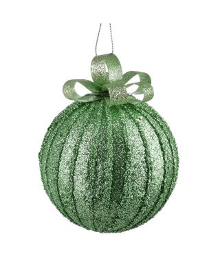 SANTA LILA Bombka 10cm zdobiona styropianowa
